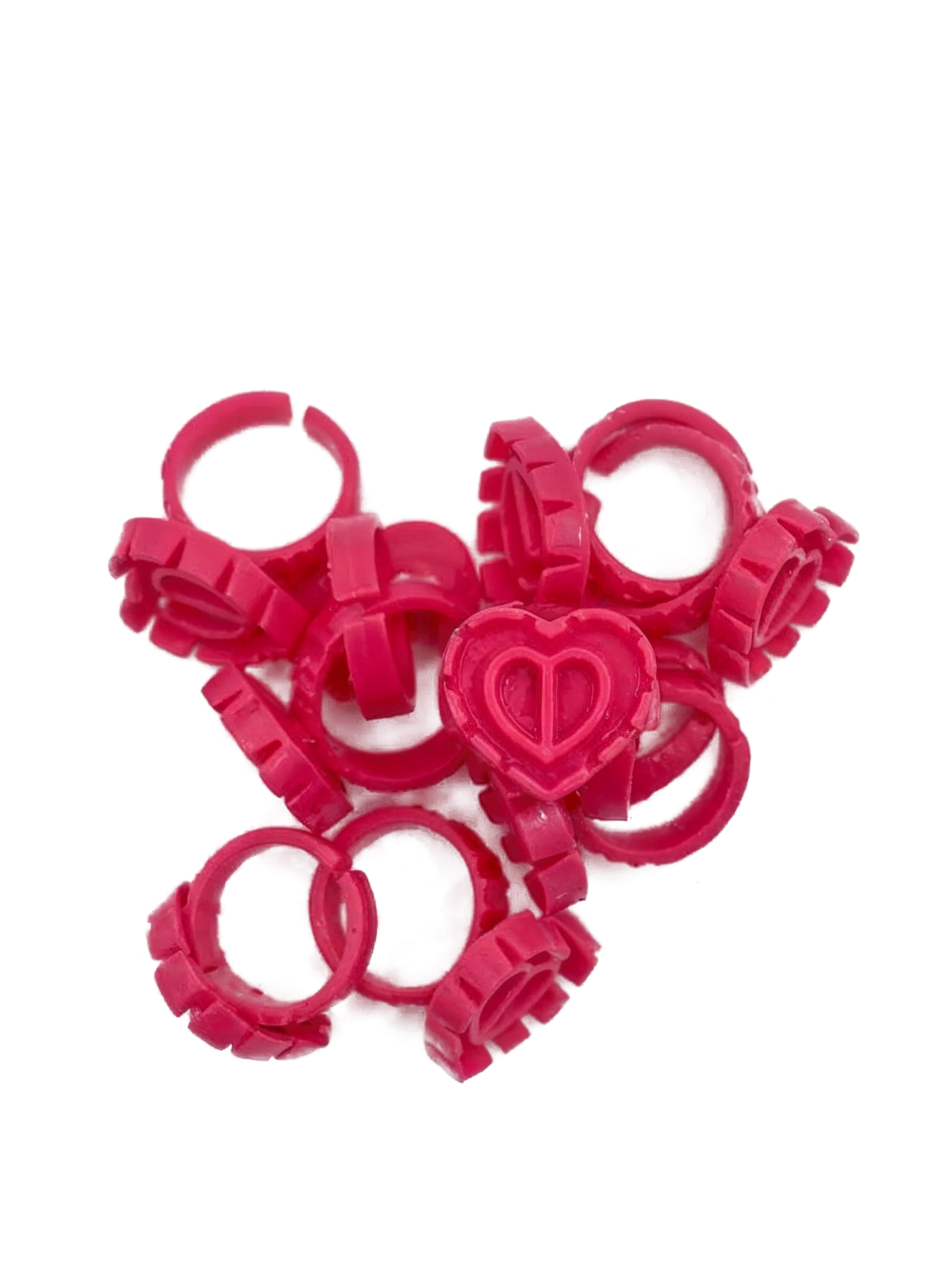 Hot Pink Glue Rings