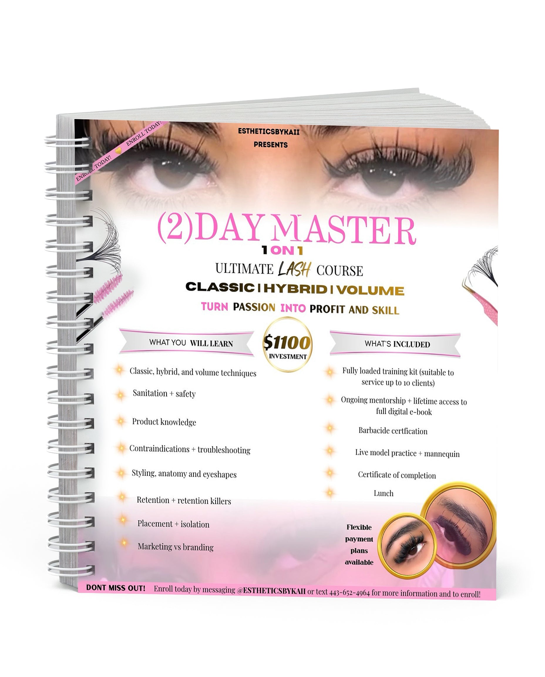 2 DAY MASTER 1 On 1 LASH TRAINING (Classic, hybrid, volume)